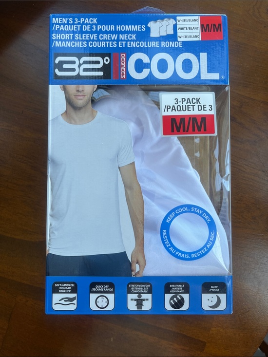 32 Degrees Other - 32 Degrees Men's Short Sleeve Crew Neck Undershirt - White